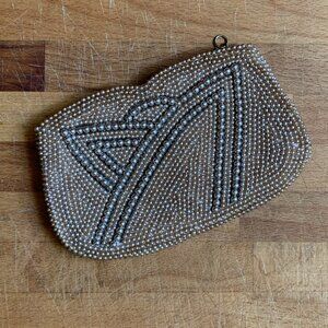 VINTAGE 1940s Beaded Purse Clutch Evening Bag by K & G Charlet Made in Japan